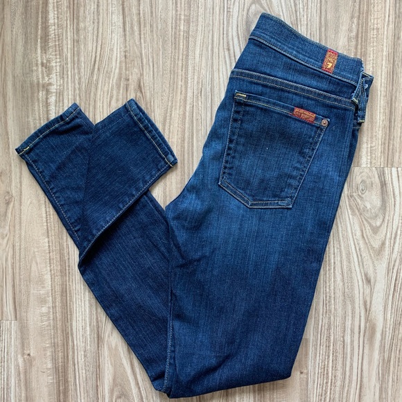 7 For All Mankind- The Mid-Rise Skinny Sz. 27 - Picture 2 of 3